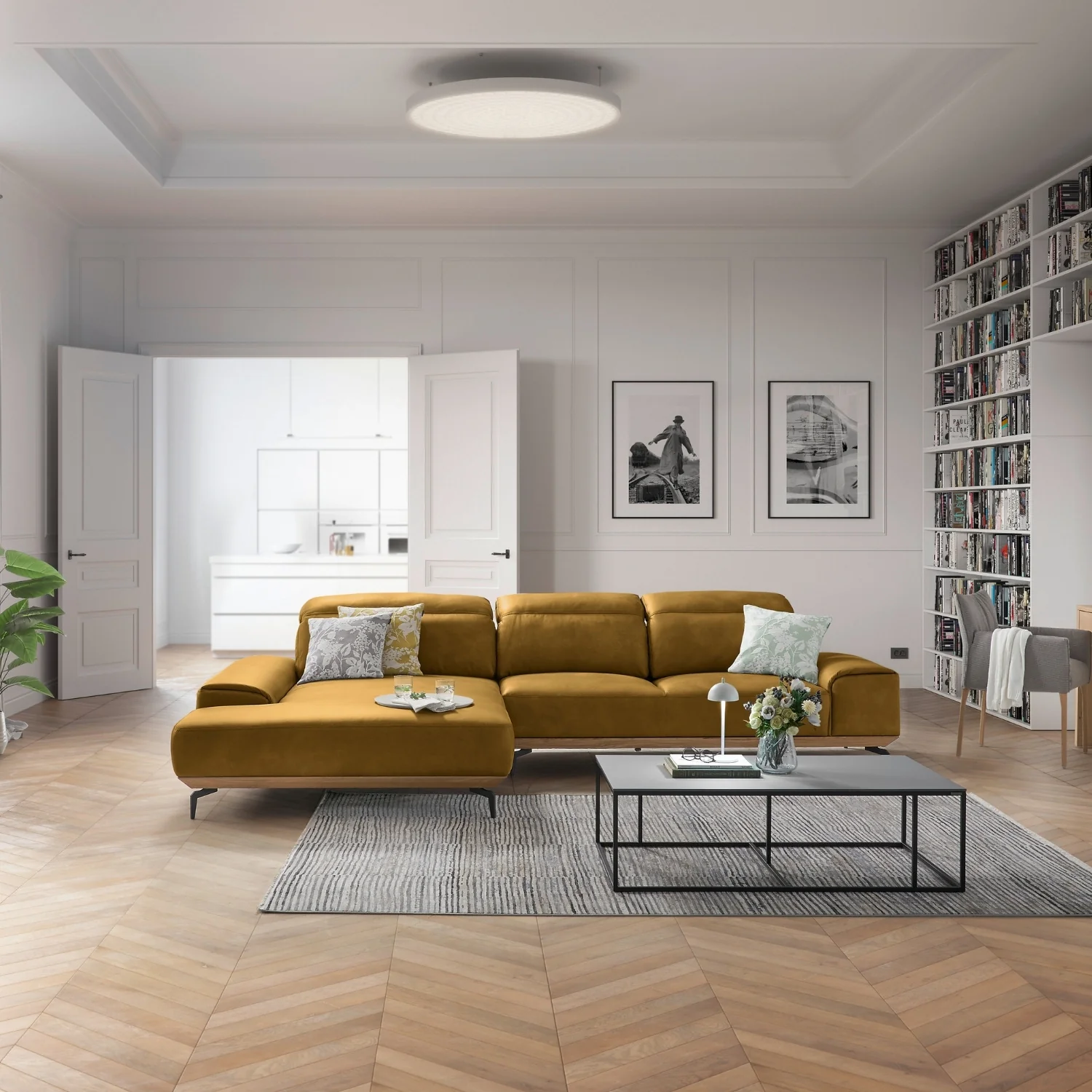 Musterring Ecksofa MR 2490 mit Lederbezug & Sockel + Metallfüßen - Image 46