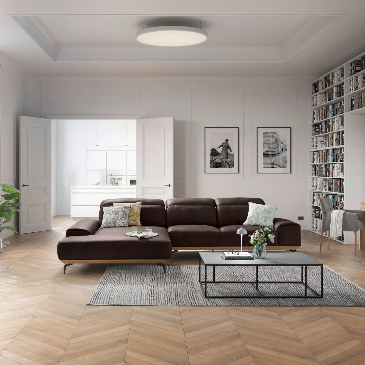 Musterring Ecksofa MR 2490 mit Lederbezug & Sockel + Metallfüßen - Image 52
