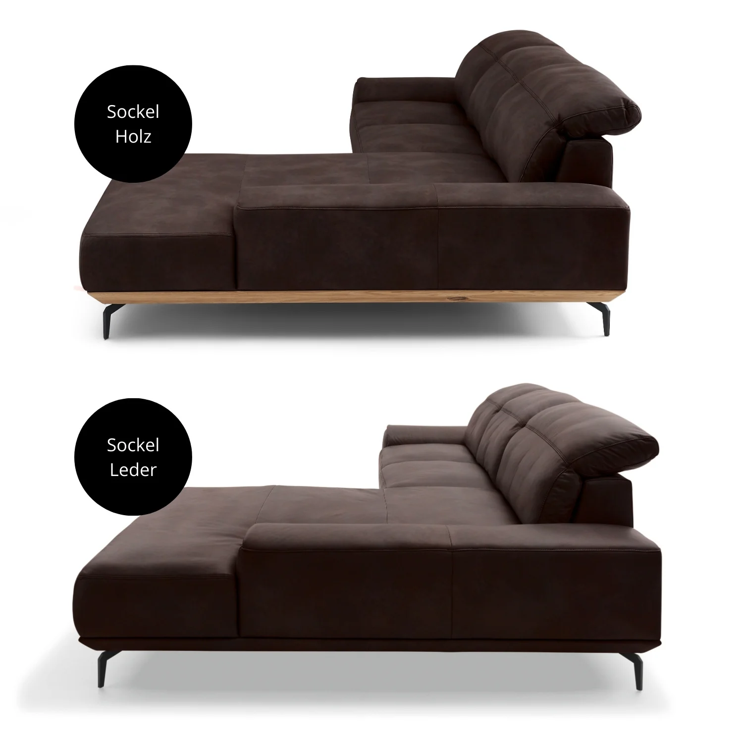 Musterring Ecksofa MR 2490 mit Lederbezug & Sockel + Metallfüßen - Image 54