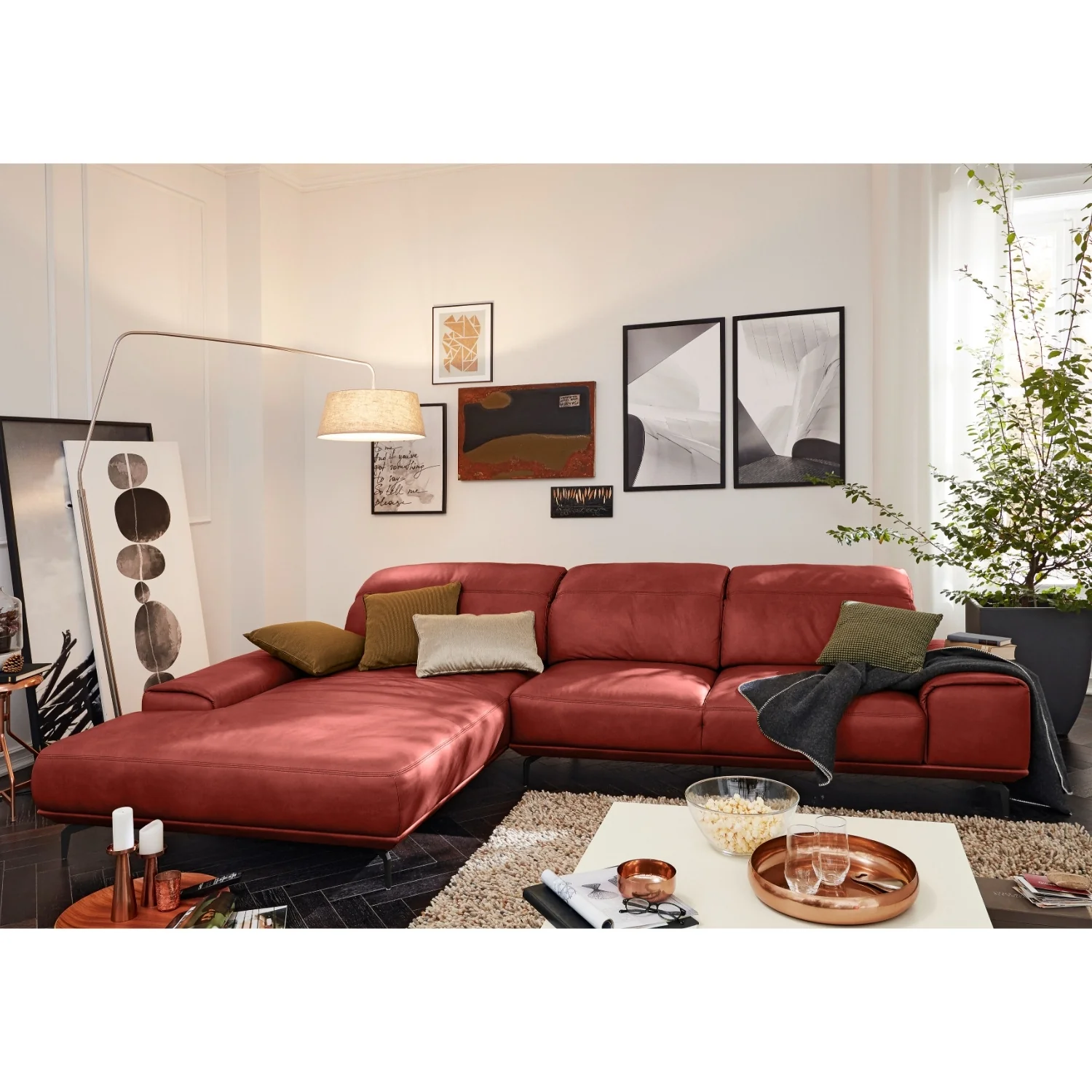 Musterring Ecksofa MR 2490 mit Lederbezug & Sockel + Metallfüßen - Image 56