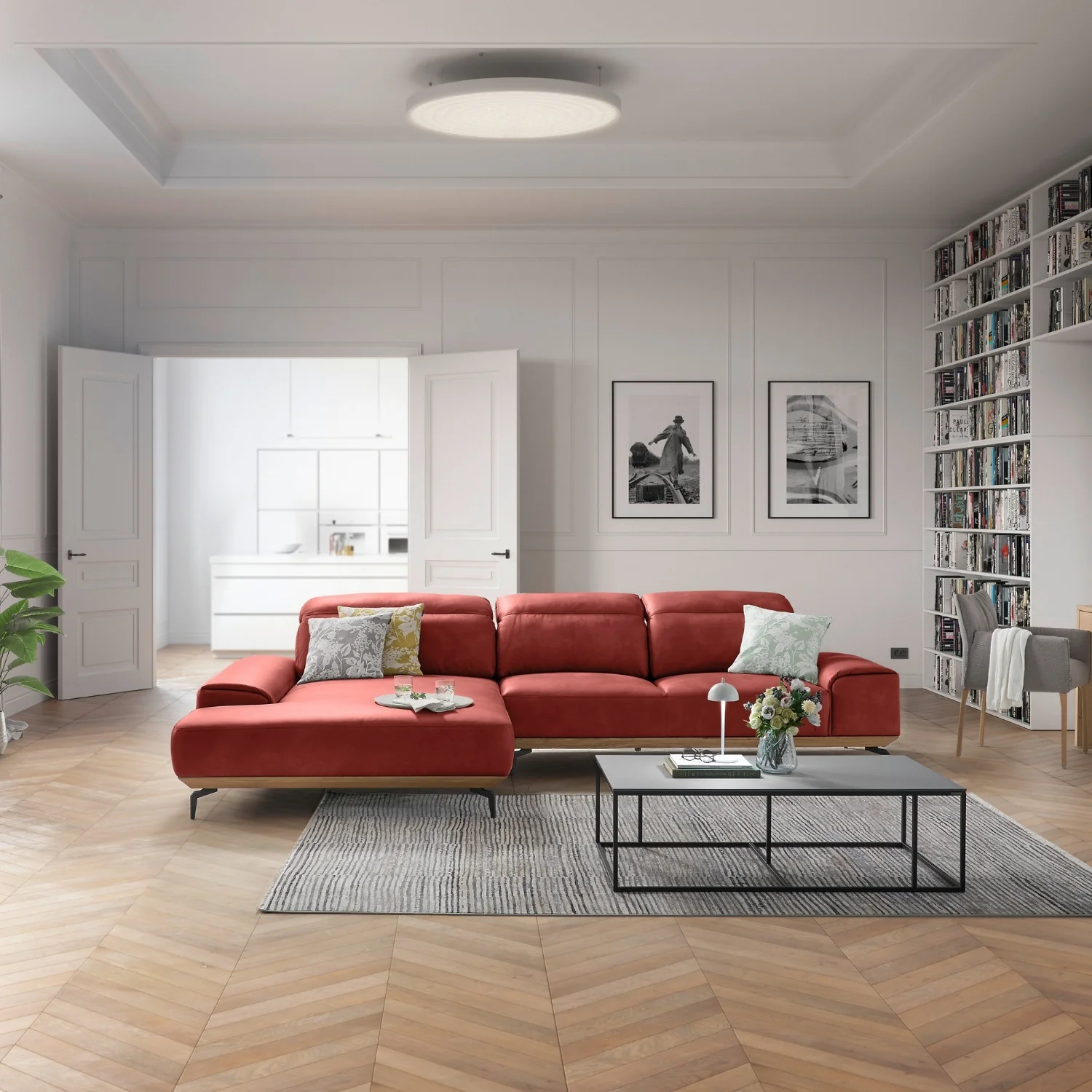 Musterring Ecksofa MR 2490 mit Lederbezug & Sockel + Metallfüßen - Image 58