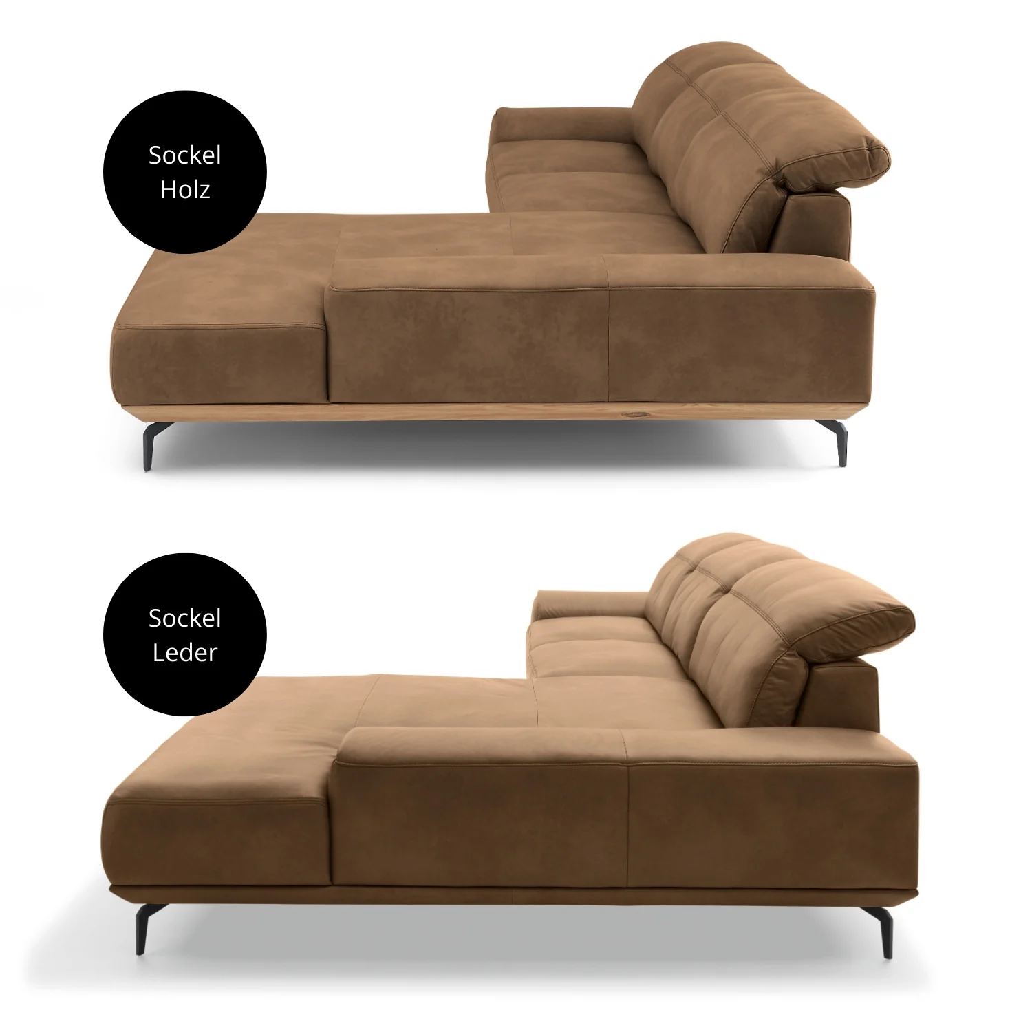 Musterring Ecksofa MR 2490 mit Lederbezug & Sockel + Metallfüßen - Image 6