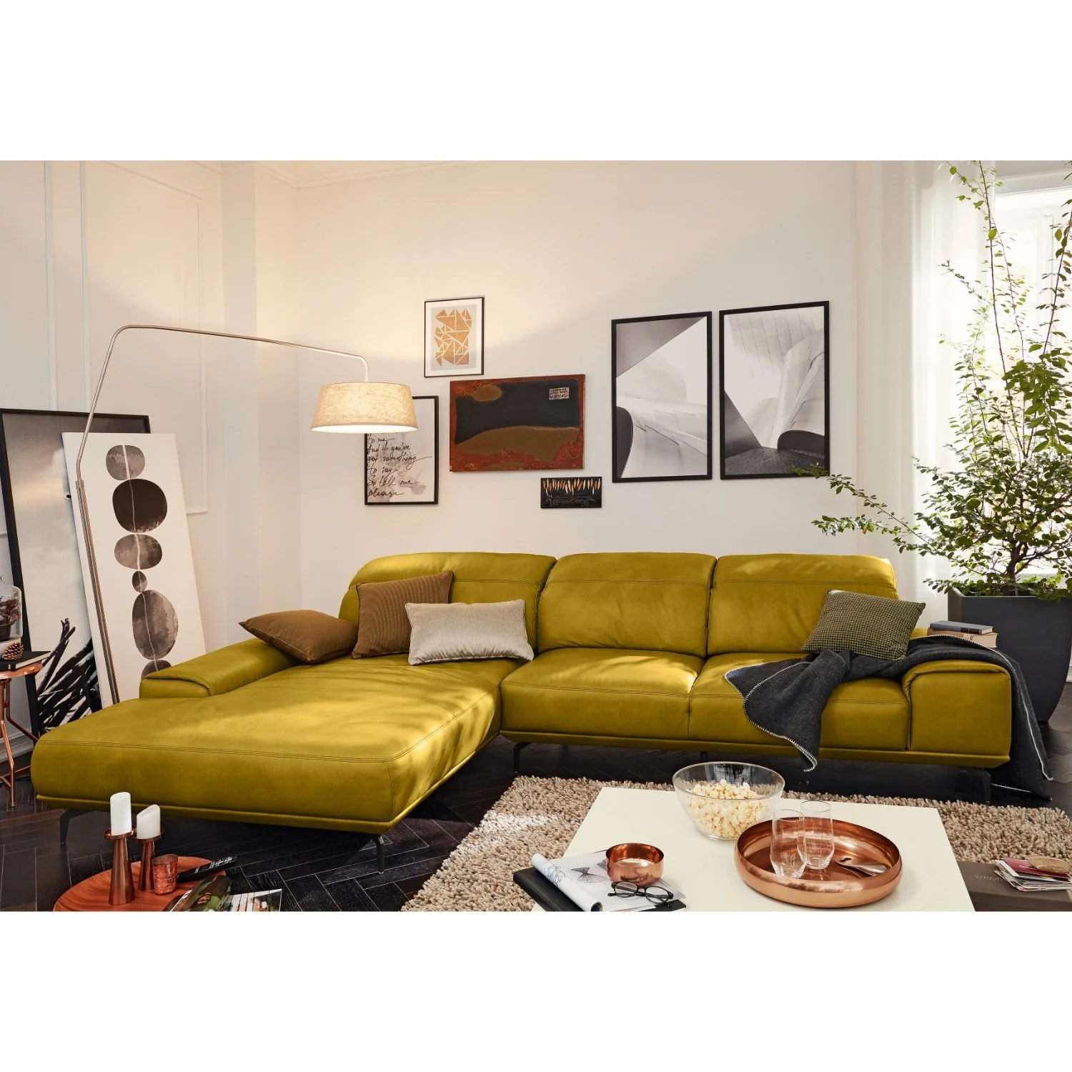 Musterring Ecksofa MR 2490 mit Lederbezug & Sockel + Metallfüßen - Image 62