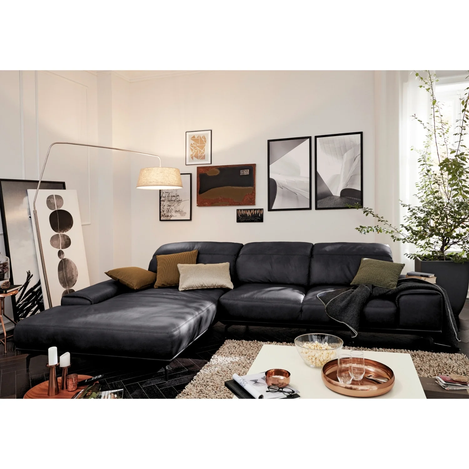 Musterring Ecksofa MR 2490 mit Lederbezug & Sockel + Metallfüßen - Image 68