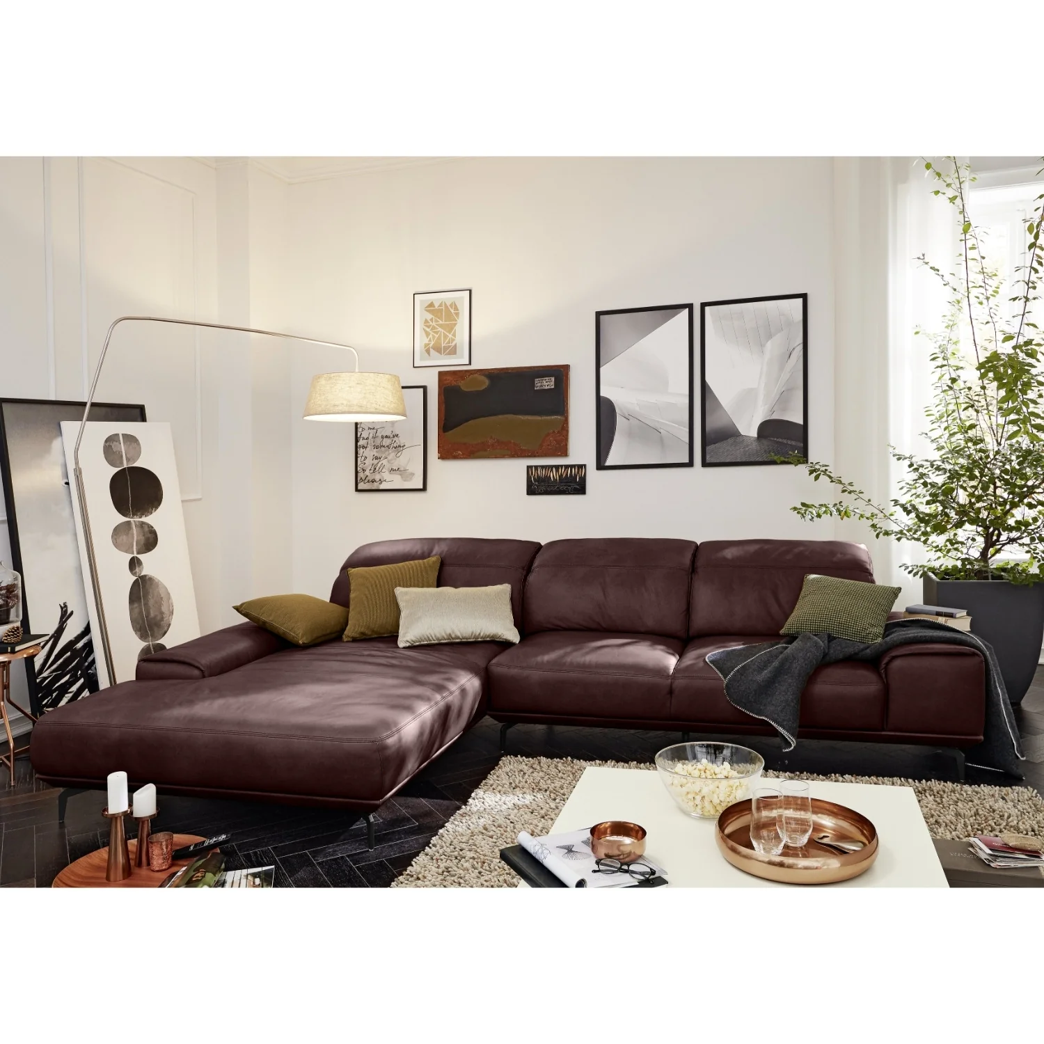 Musterring Ecksofa MR 2490 mit Lederbezug & Sockel + Metallfüßen - Image 74