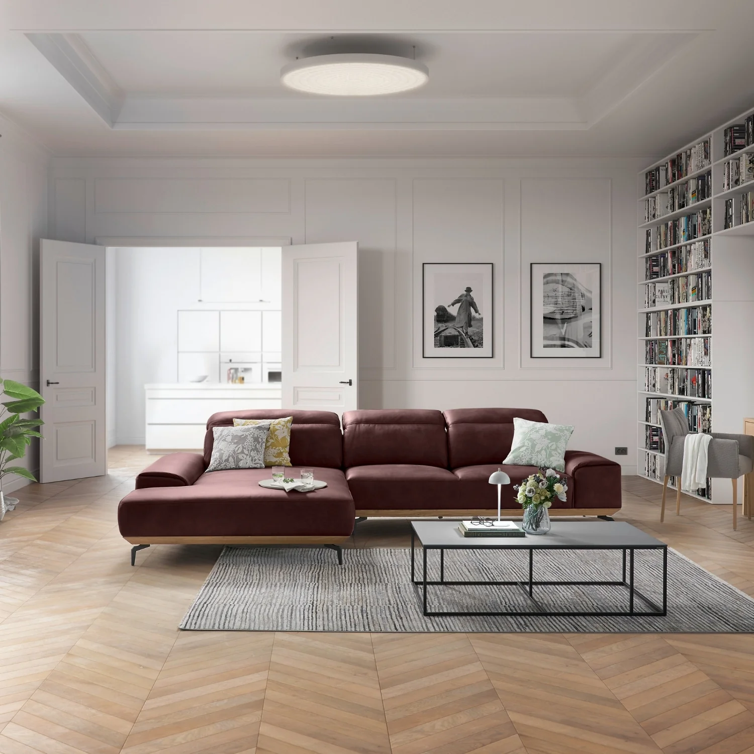 Musterring Ecksofa MR 2490 mit Lederbezug & Sockel + Metallfüßen - Image 76