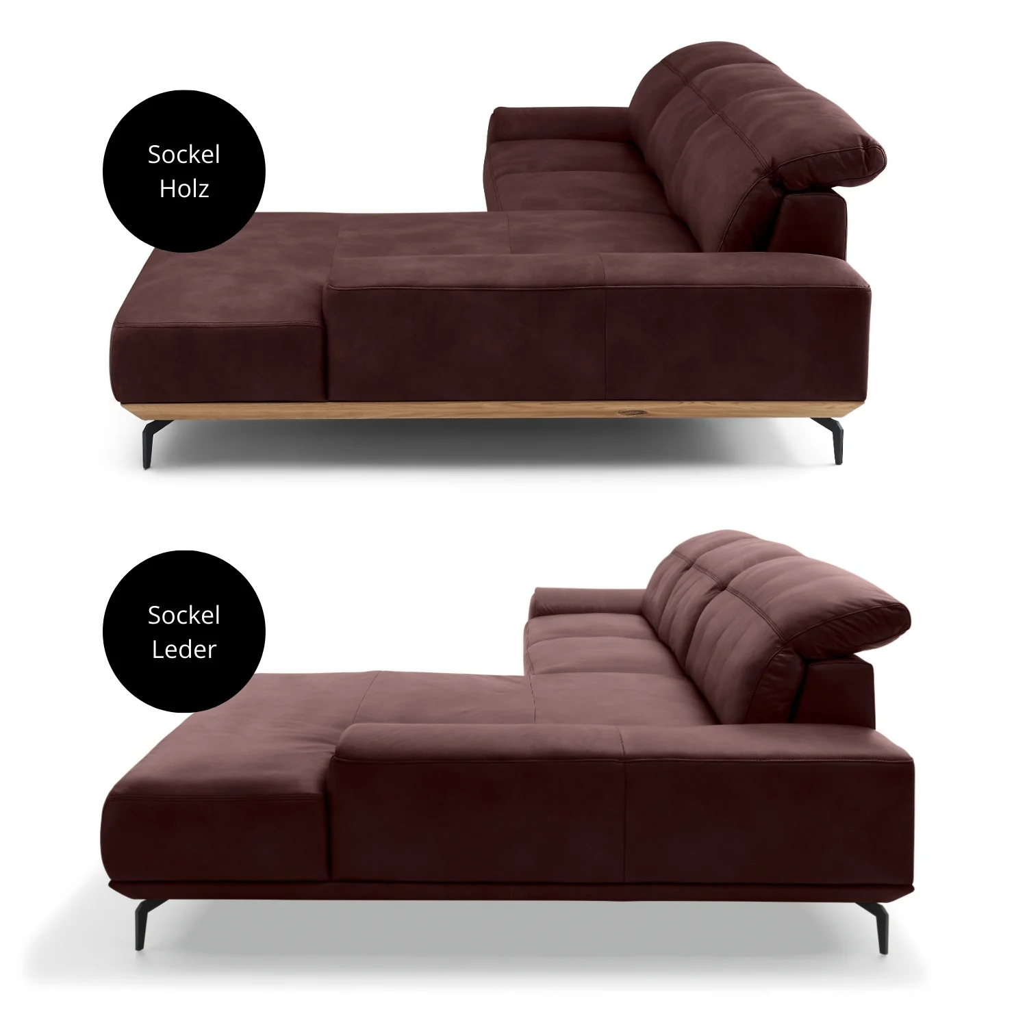 Musterring Ecksofa MR 2490 mit Lederbezug & Sockel + Metallfüßen - Image 78