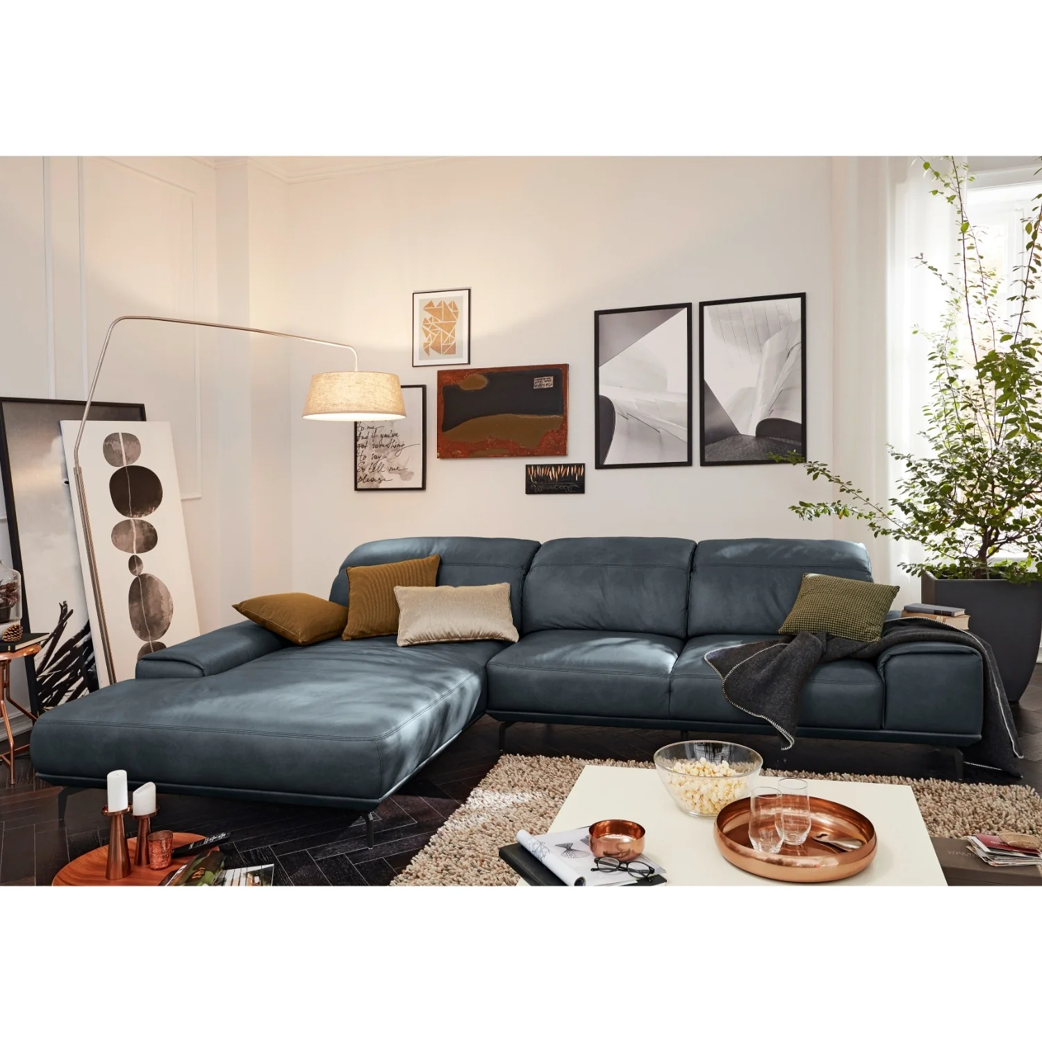 Musterring Ecksofa MR 2490 mit Lederbezug & Sockel + Metallfüßen - Image 8