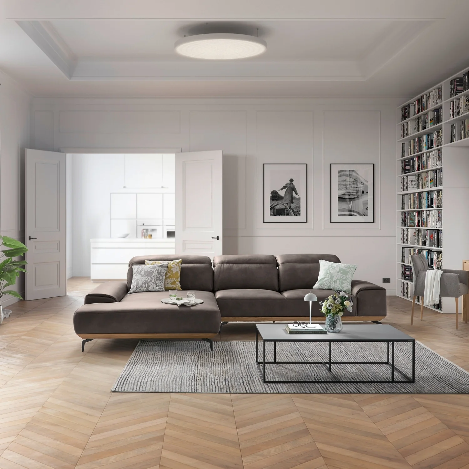 Musterring Ecksofa MR 2490 mit Lederbezug & Sockel + Metallfüßen - Image 82