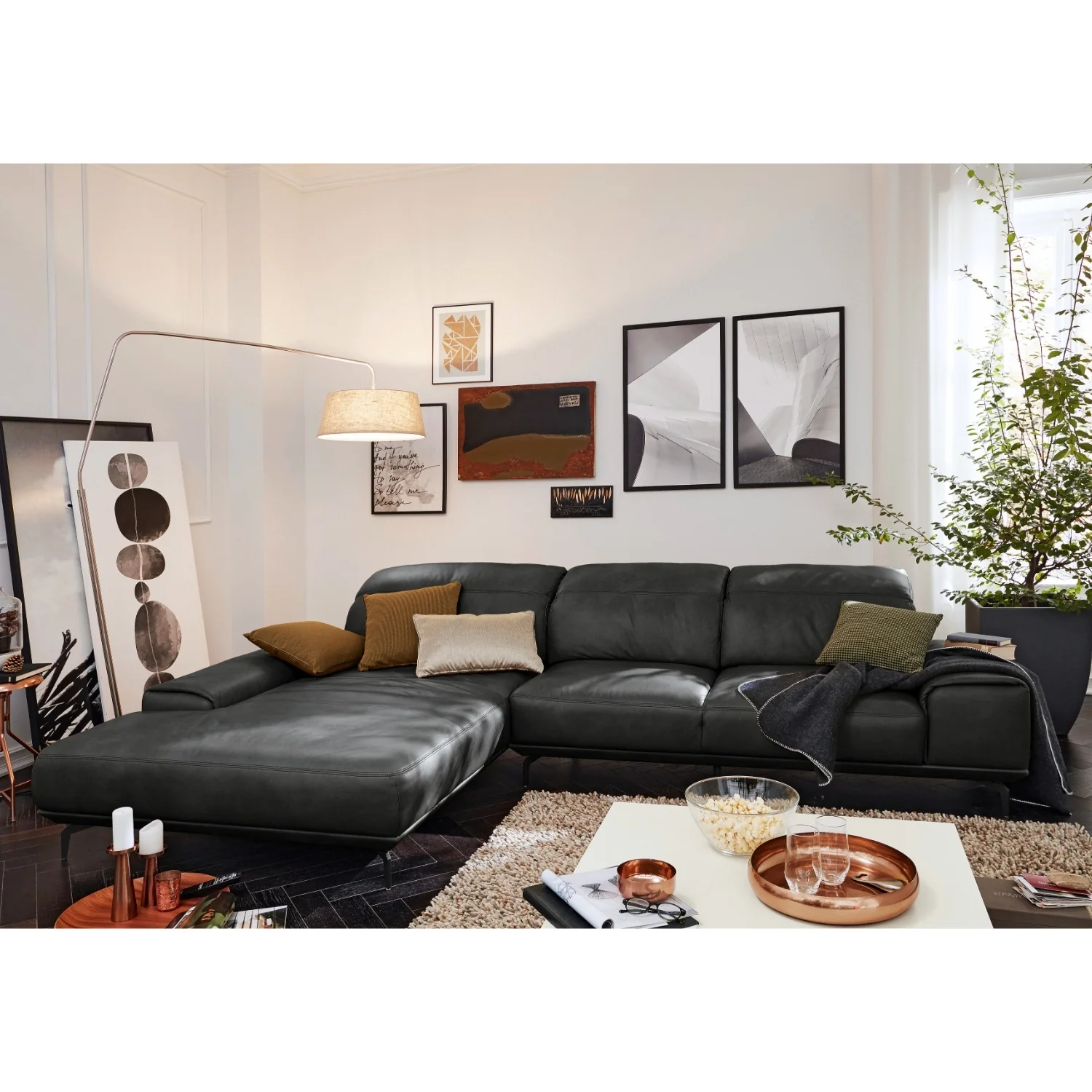 Musterring Ecksofa MR 2490 mit Lederbezug & Sockel + Metallfüßen - Image 86