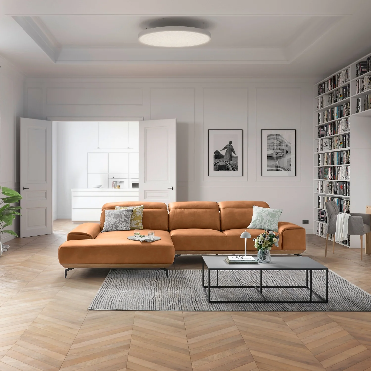 Musterring Ecksofa MR 2490 mit Lederbezug & Sockel + Metallfüßen - Image 94