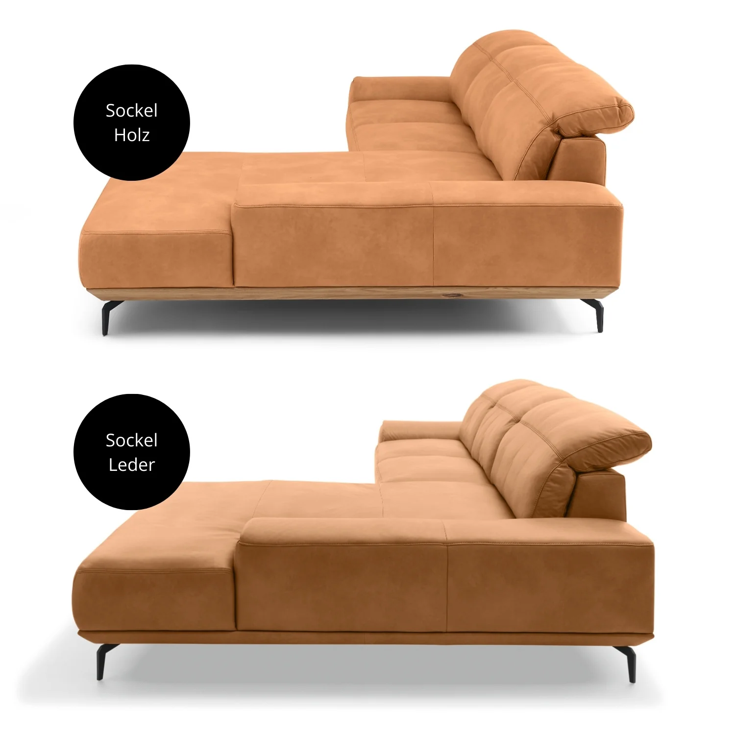 Musterring Ecksofa MR 2490 mit Lederbezug & Sockel + Metallfüßen - Image 96