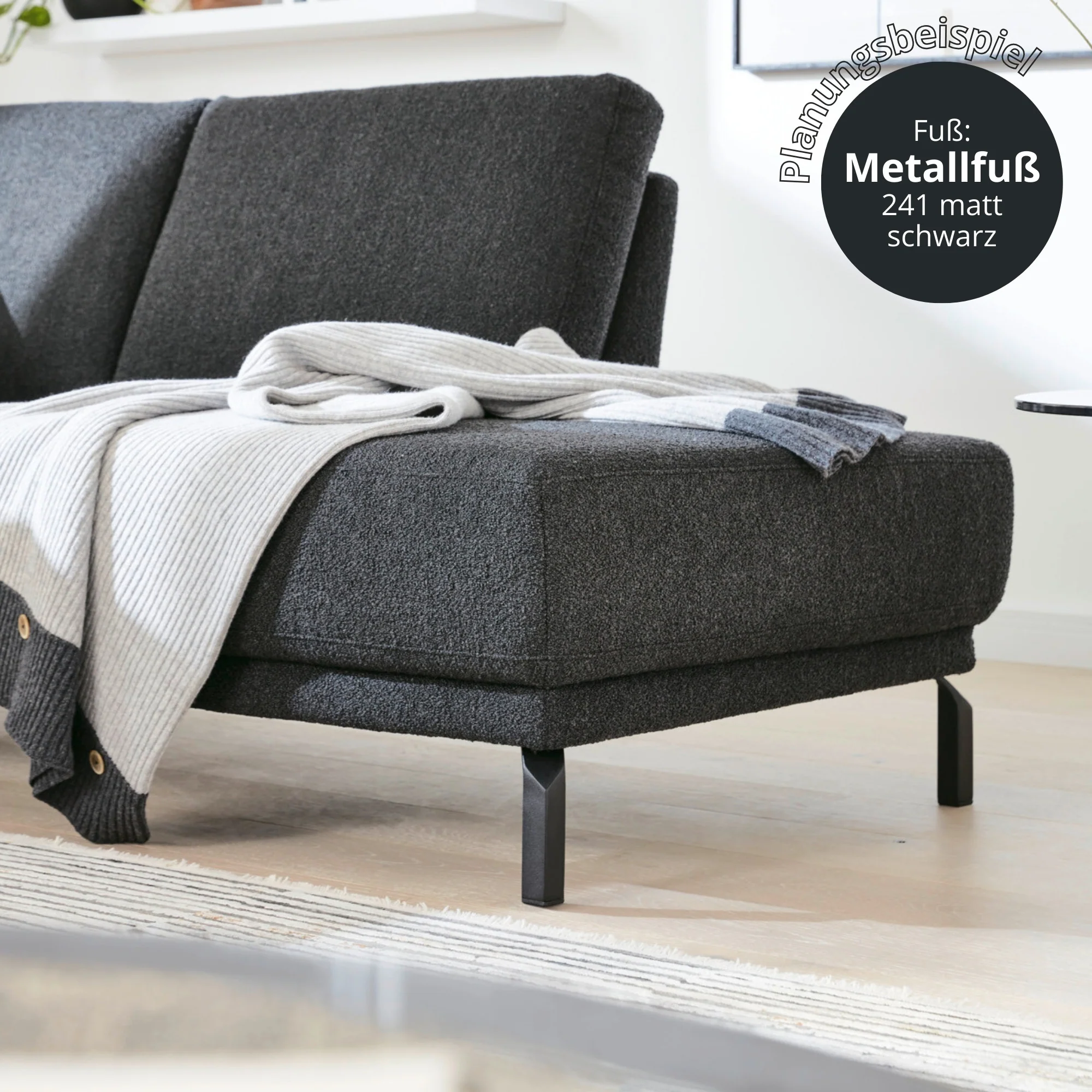 Musterring Ecksofa MR 385, Wohnlandschaft Loop Black - Image 7