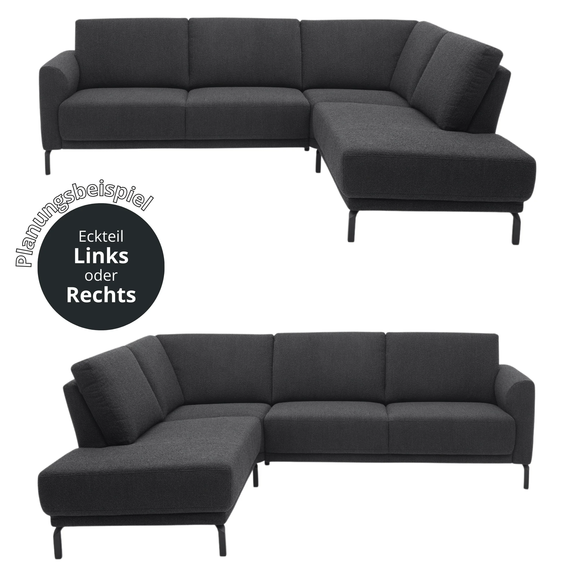 Musterring Ecksofa MR 385, Wohnlandschaft Loop Black - Image 8