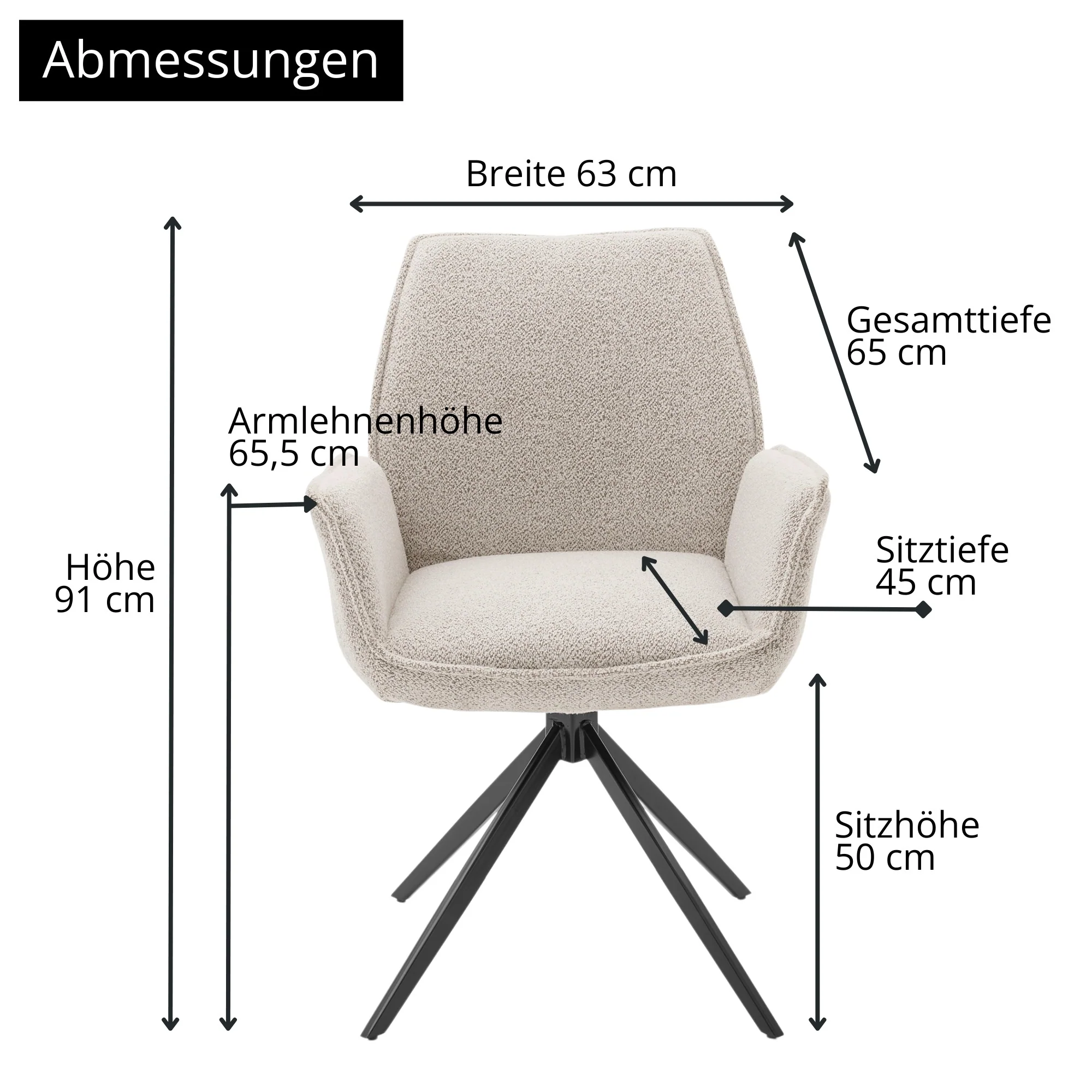 Musterring Esszimmerstuhl Tiama, 180° drehbar, gepolstert, mit Armlehnen - Image 10