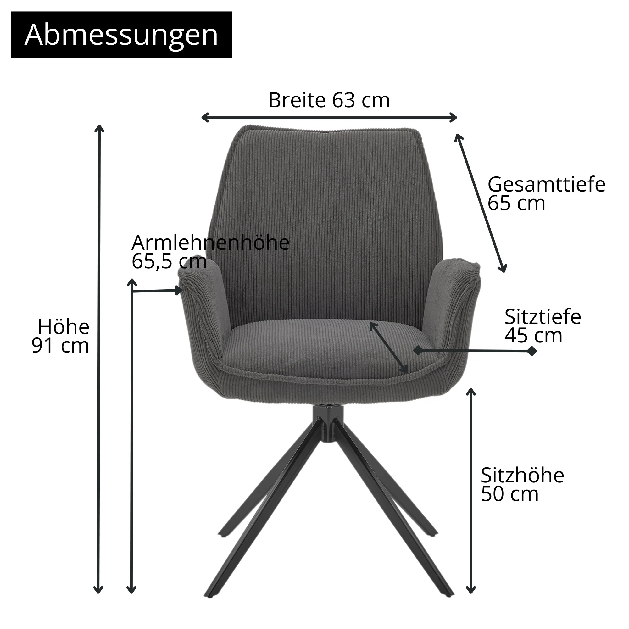 Musterring Esszimmerstuhl Tiama, 180° drehbar, gepolstert, mit Armlehnen - Image 101