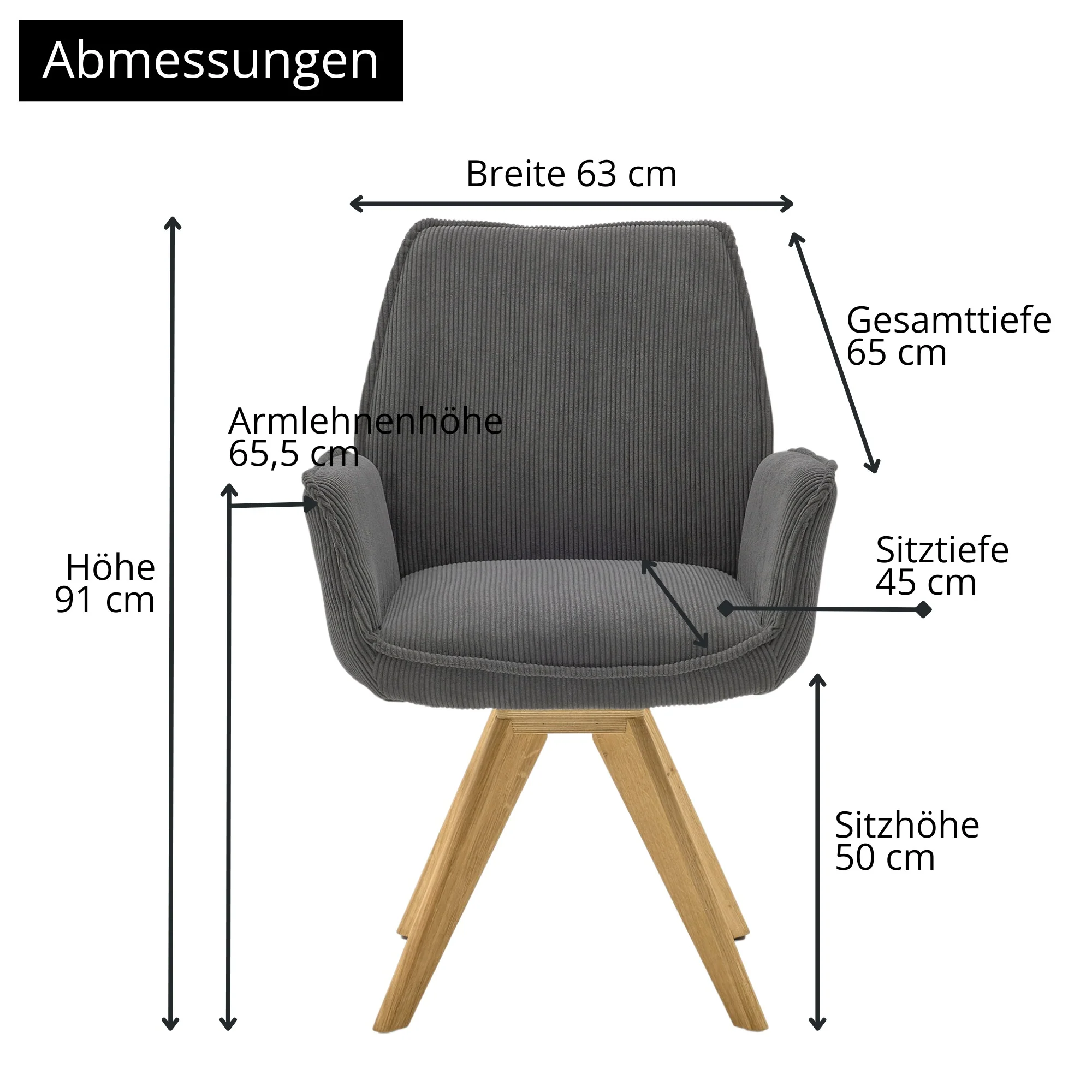 Musterring Esszimmerstuhl Tiama, 180° drehbar, gepolstert, mit Armlehnen - Image 108