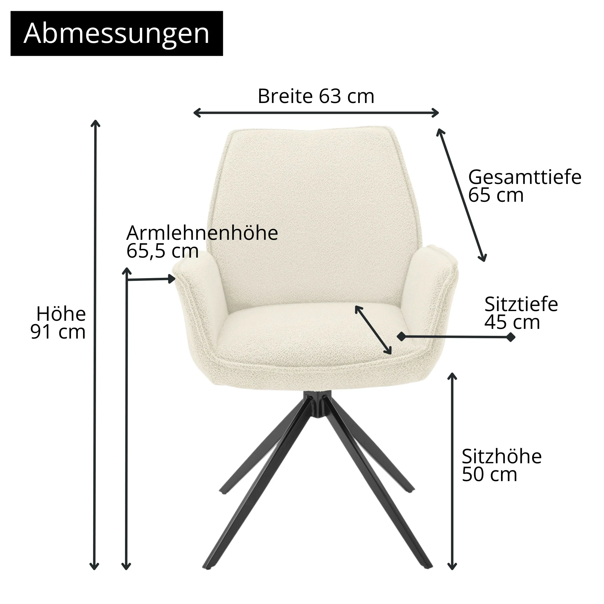 Musterring Esszimmerstuhl Tiama, 180° drehbar, gepolstert, mit Armlehnen - Image 3