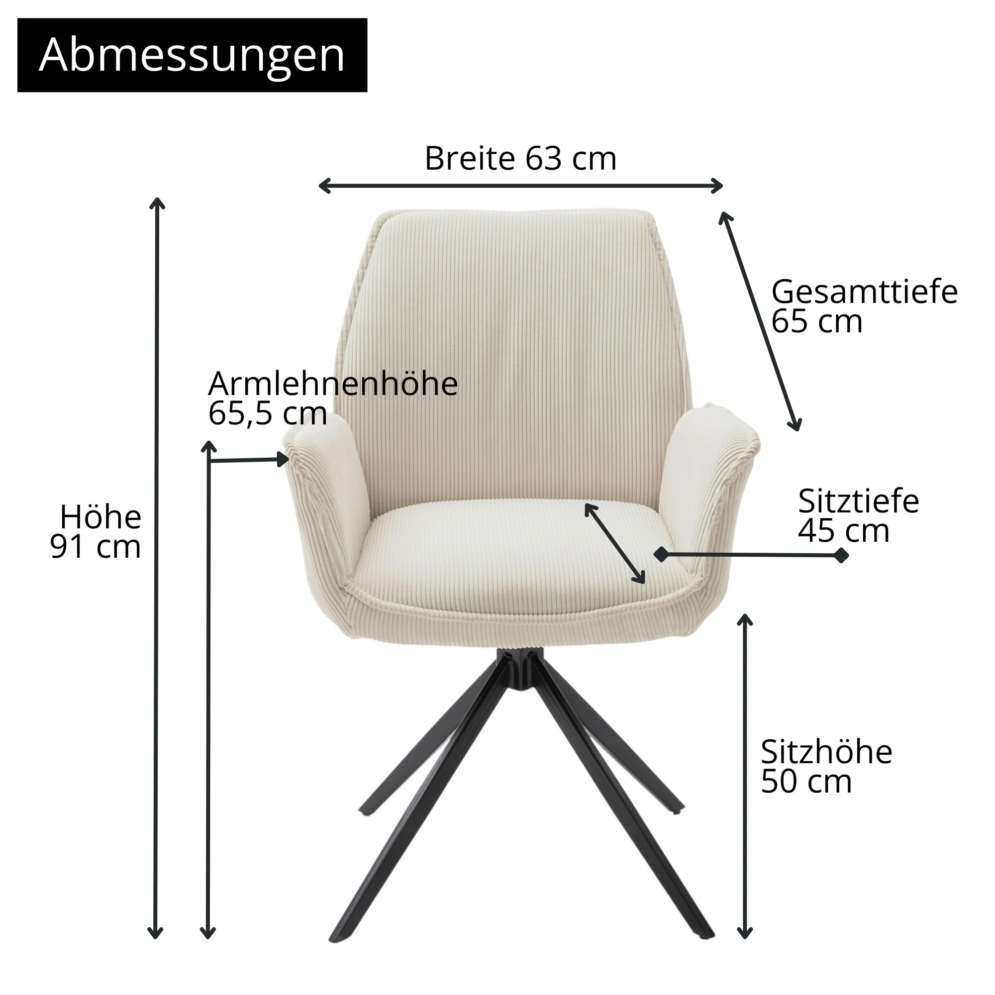 Musterring Esszimmerstuhl Tiama, 180° drehbar, gepolstert, mit Armlehnen - Image 38