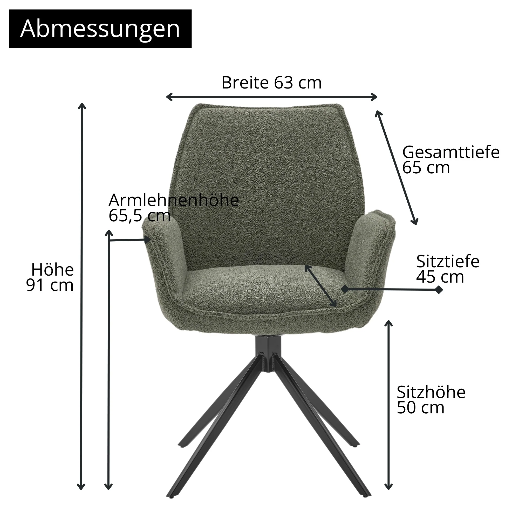 Musterring Esszimmerstuhl Tiama, 180° drehbar, gepolstert, mit Armlehnen - Image 45