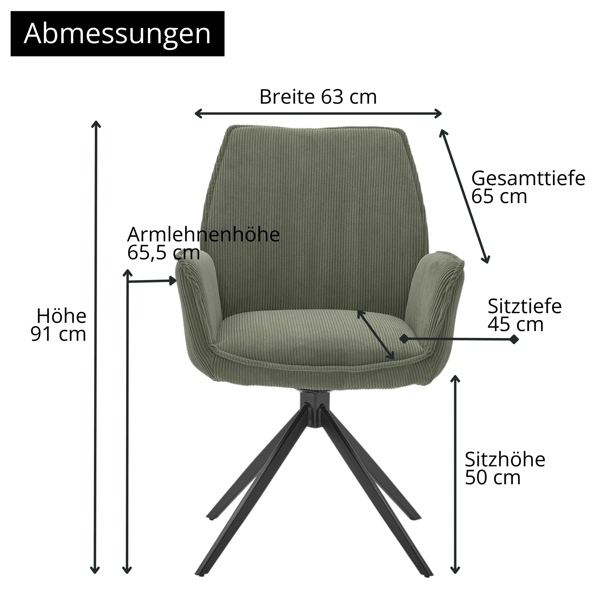 Musterring Esszimmerstuhl Tiama, 180° drehbar, gepolstert, mit Armlehnen - Image 52