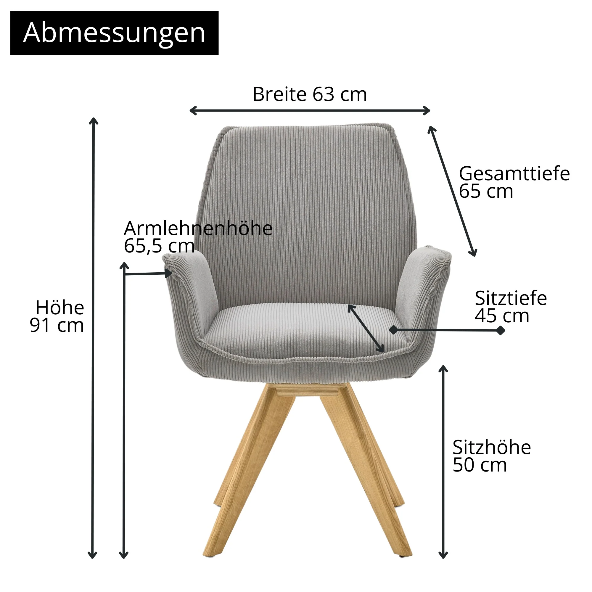 Musterring Esszimmerstuhl Tiama, 180° drehbar, gepolstert, mit Armlehnen - Image 80