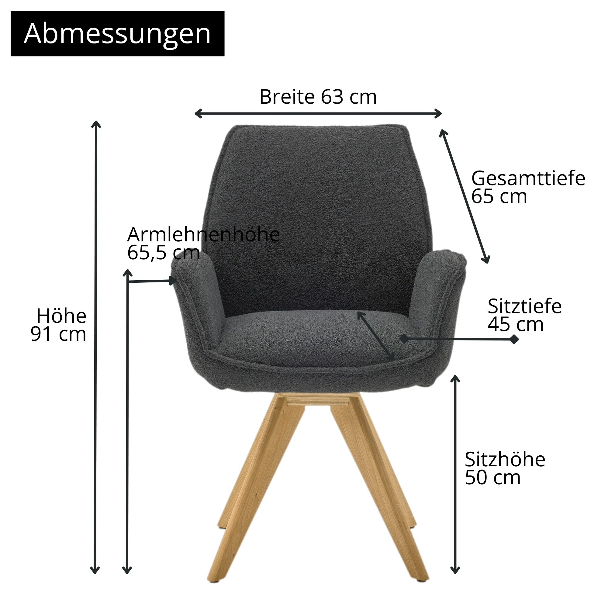 Musterring Esszimmerstuhl Tiama, 180° drehbar, gepolstert, mit Armlehnen - Image 87