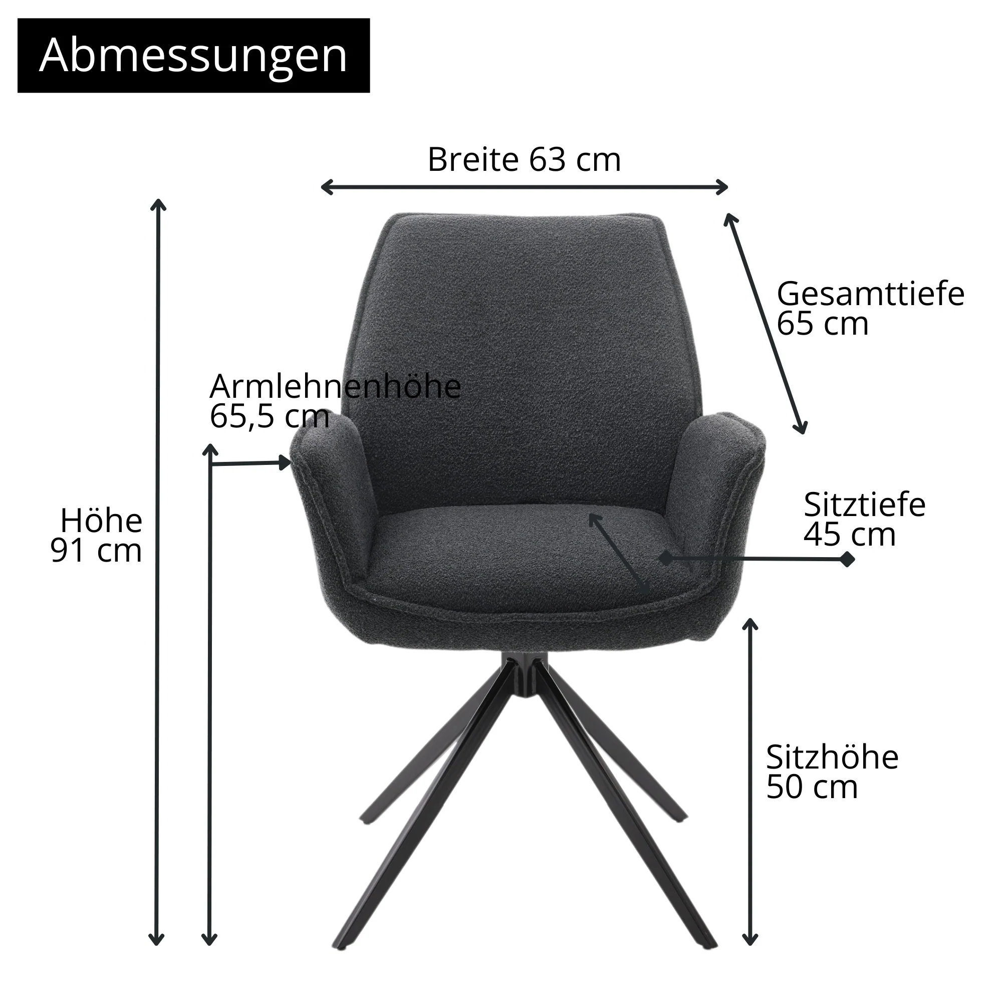 Musterring Esszimmerstuhl Tiama, 180° drehbar, gepolstert, mit Armlehnen - Image 94