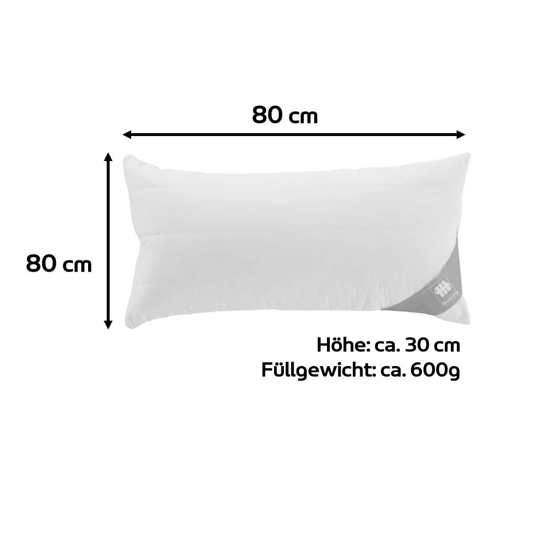 Musterring Faserkissen 'MOONZ' klimaregulierendes, antiallergisches Kopfkissen mit Faser-Füllung 100% Polyester und 100% Baumwoll-Bezug, waschbar, Made in Germany - Image 4