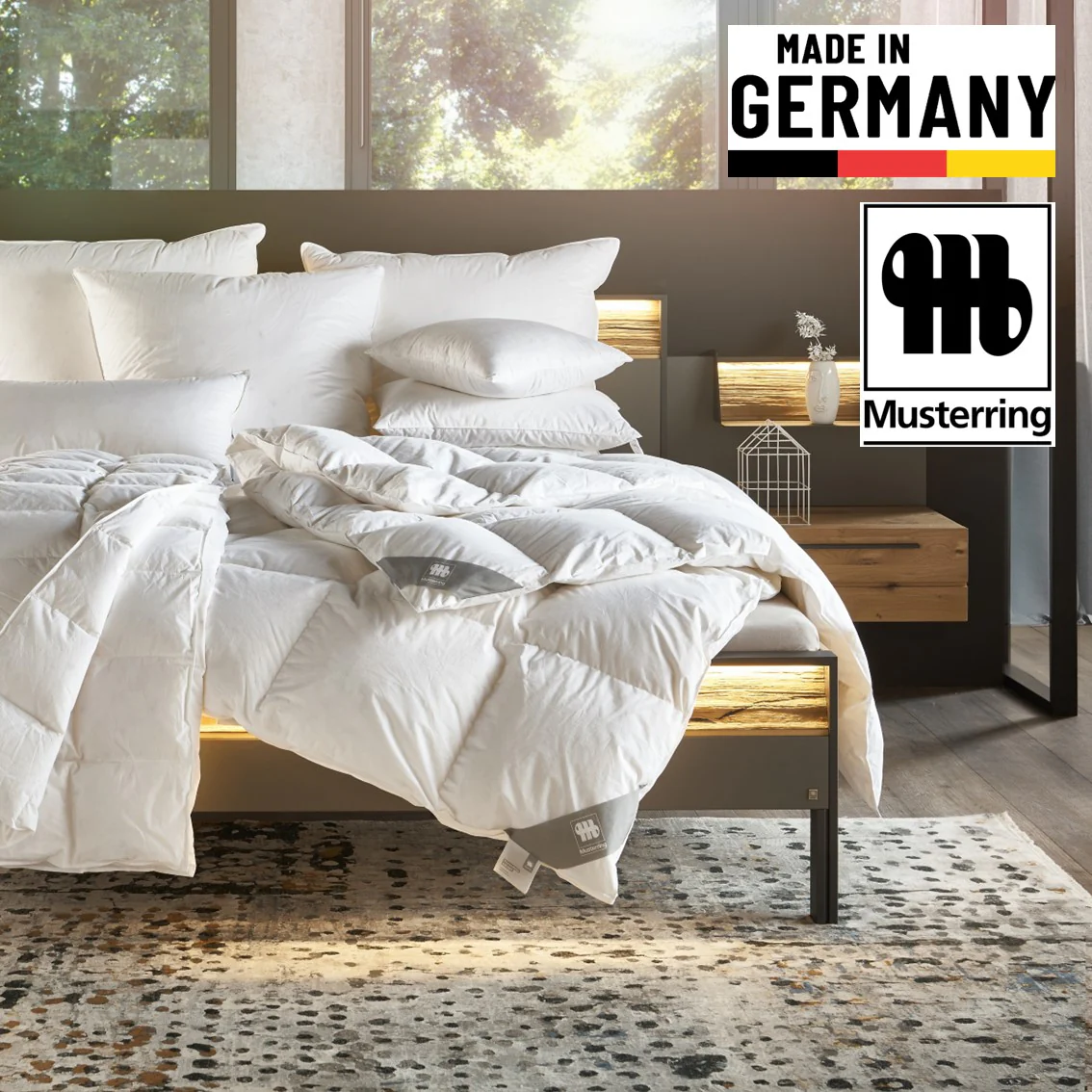 Musterring Ganzjahresdecke 'MOONZ' Bettdecke antiallergisch & waschbar, mit 100% Polyester-Hohlfaserfüllung und Bezug aus 100% Baumwolle, Made in Germany - Image 9