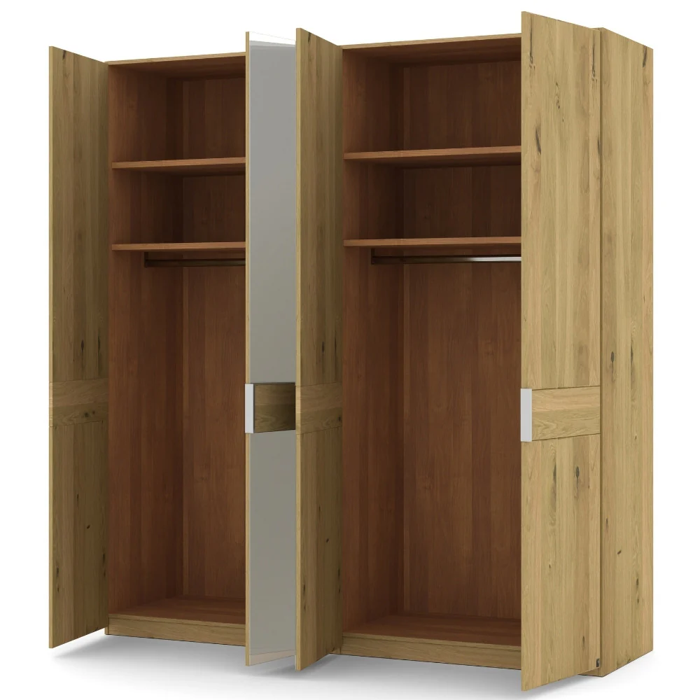 Musterring Kleiderschrank Savona 2.0, Drehtürenschrank 4-türig Eiche, mit Glas oder Spiegeltür - Image 3
