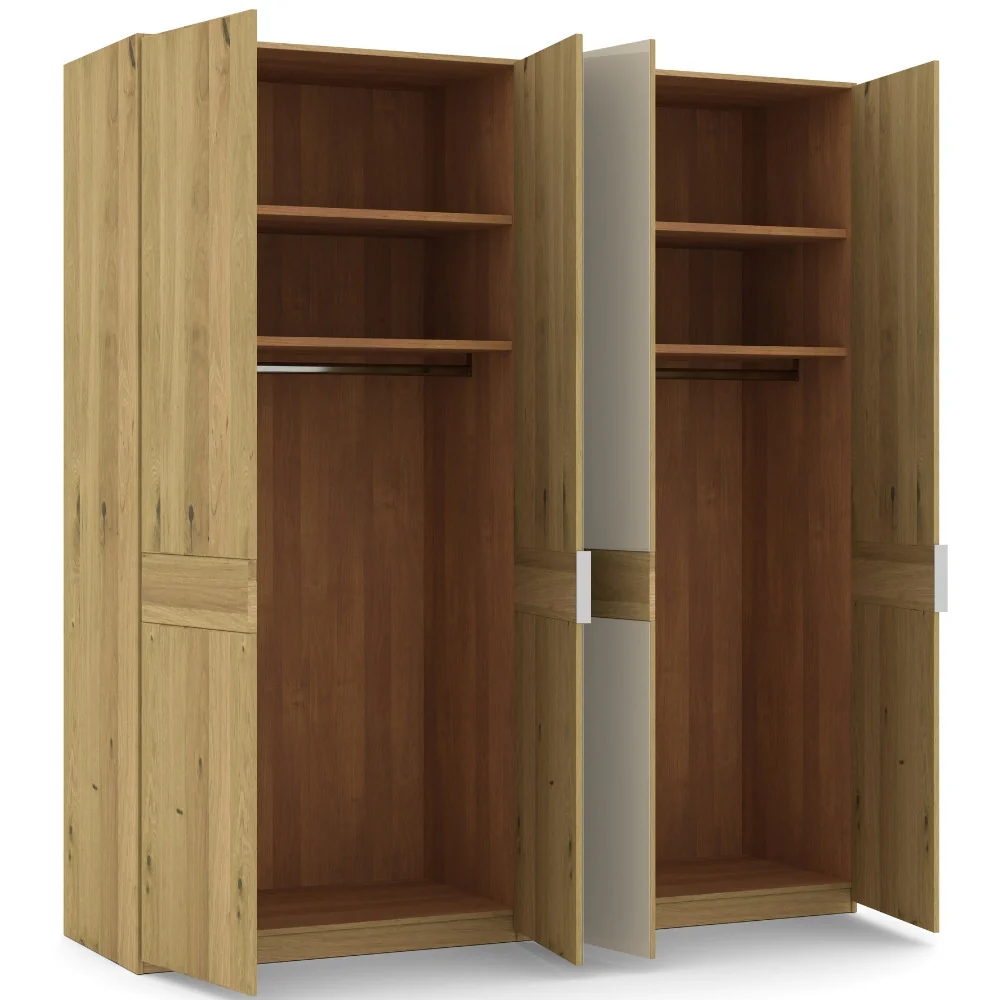 Musterring Kleiderschrank Savona 2.0, Drehtürenschrank 4-türig Eiche, mit Glas oder Spiegeltür - Image 7