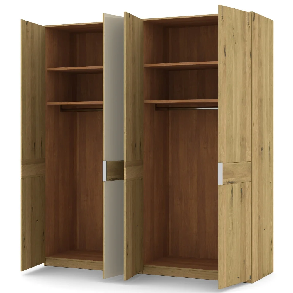 Musterring Kleiderschrank Savona 2.0, Drehtürenschrank 4-türig Eiche, mit Glas oder Spiegeltür - Image 8