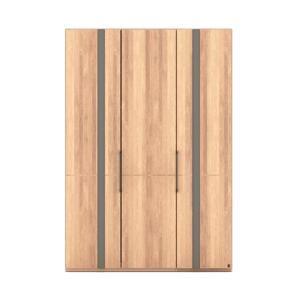 Musterring Kleiderschrank Sorrent 3-türig, Drehtürenschrank inkl. Einlegeböden & Kleiderstange, Eiche massiv - Image 4