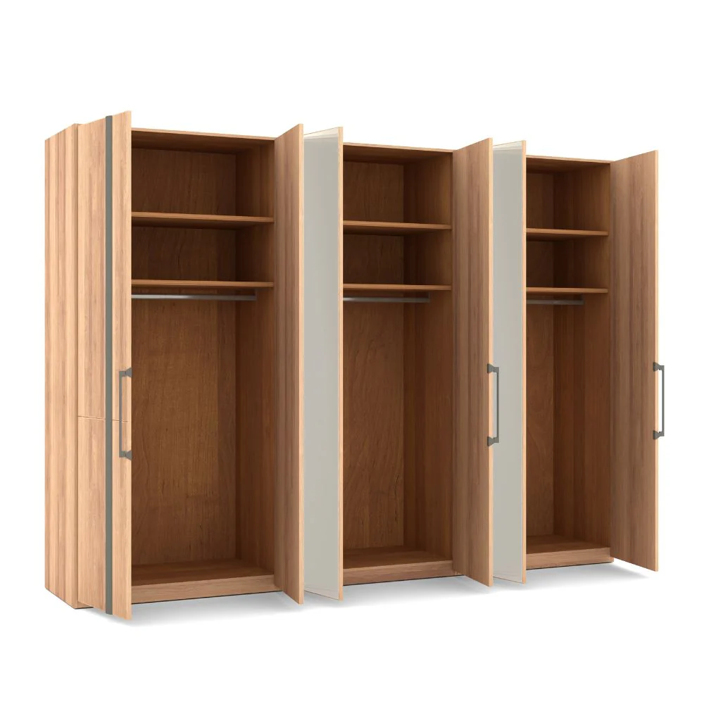 Musterring Kleiderschrank Sorrent 6-türig mit Spiegel, Eiche massiv - Image 4