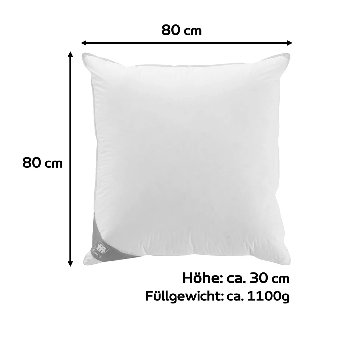 Musterring Kopfkissen 'DREAMZ' 3-Kammer Füllkissen Made In Germany aus Daunen, Federn & Baumwolle, allergikergeeignet & waschbar - Image 3