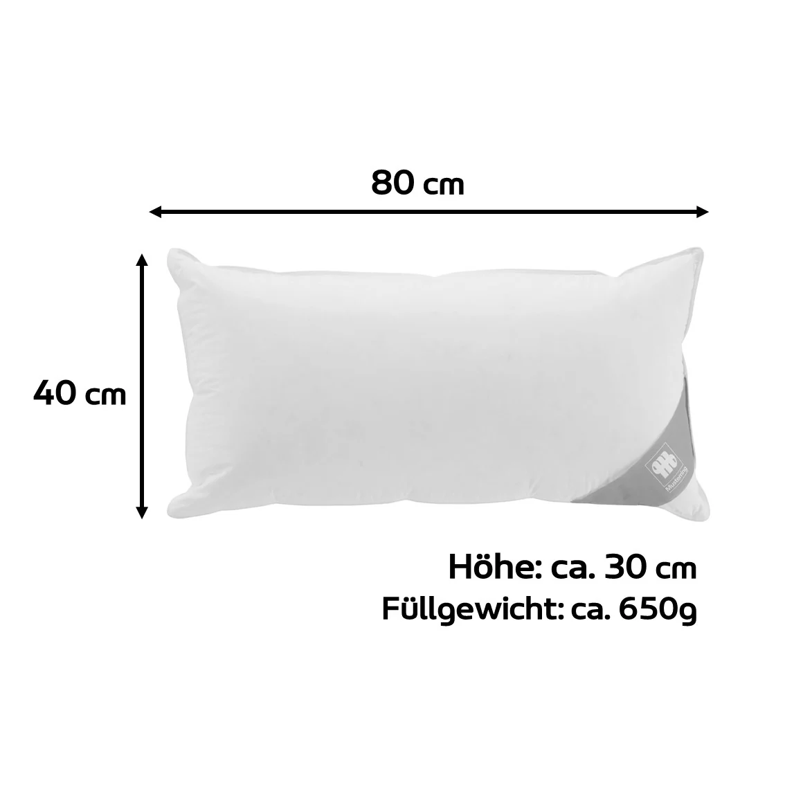 Musterring Kopfkissen 'DREAMZ' 3-Kammer Füllkissen Made In Germany aus Daunen, Federn & Baumwolle, allergikergeeignet & waschbar - Image 4
