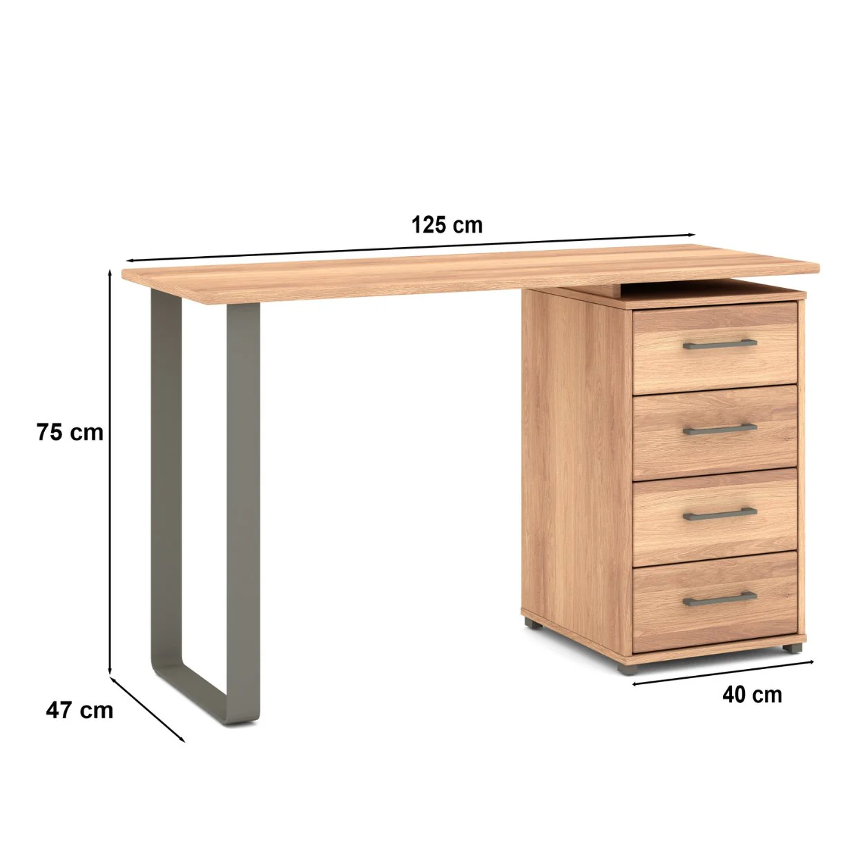 Musterring Schreibtisch Sorrent, Frisiertisch inkl. 4 Schubkästen, Eiche - Image 6