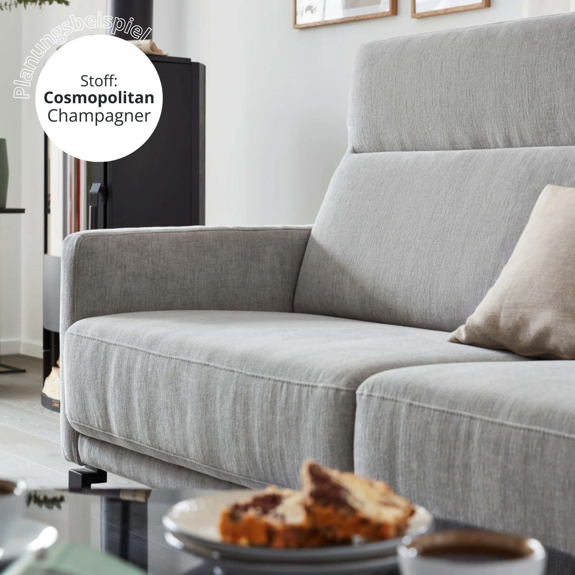 Musterring Sofa MR 385, 2,5 bis 3 Sitzer, Cosmopolitan Champagne - Image 6