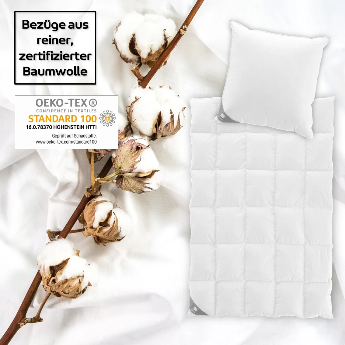 Musterring Winterdecke 'MOONZ' warme Bettdecke antiallergisch & waschbar, mit 100% Polyester-Hohlfaserfüllung und Bezug aus 100% Baumwolle, Made in Germany - Image 6