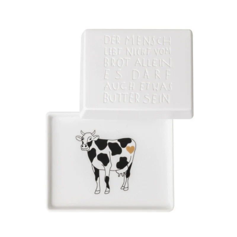 Räder Butterdose aus Porzellan mit Motiv, weiß - Image 2