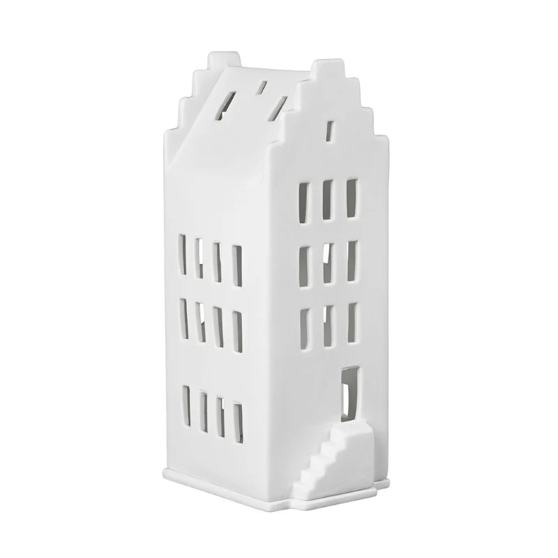 Räder Lichthaus aus Porzellan, Teelichthalter Deko Haus, groß, Giebeldach, 20cm - Image 3