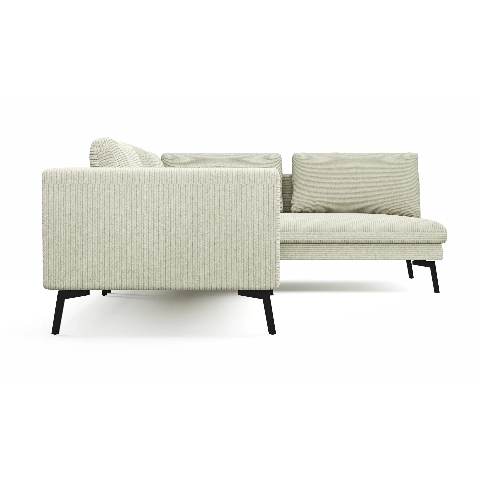 RAUM.FREUNDE Ecksofa Helmi 2,5 Sitzer mit Cord-Bezug Creme - Image 3