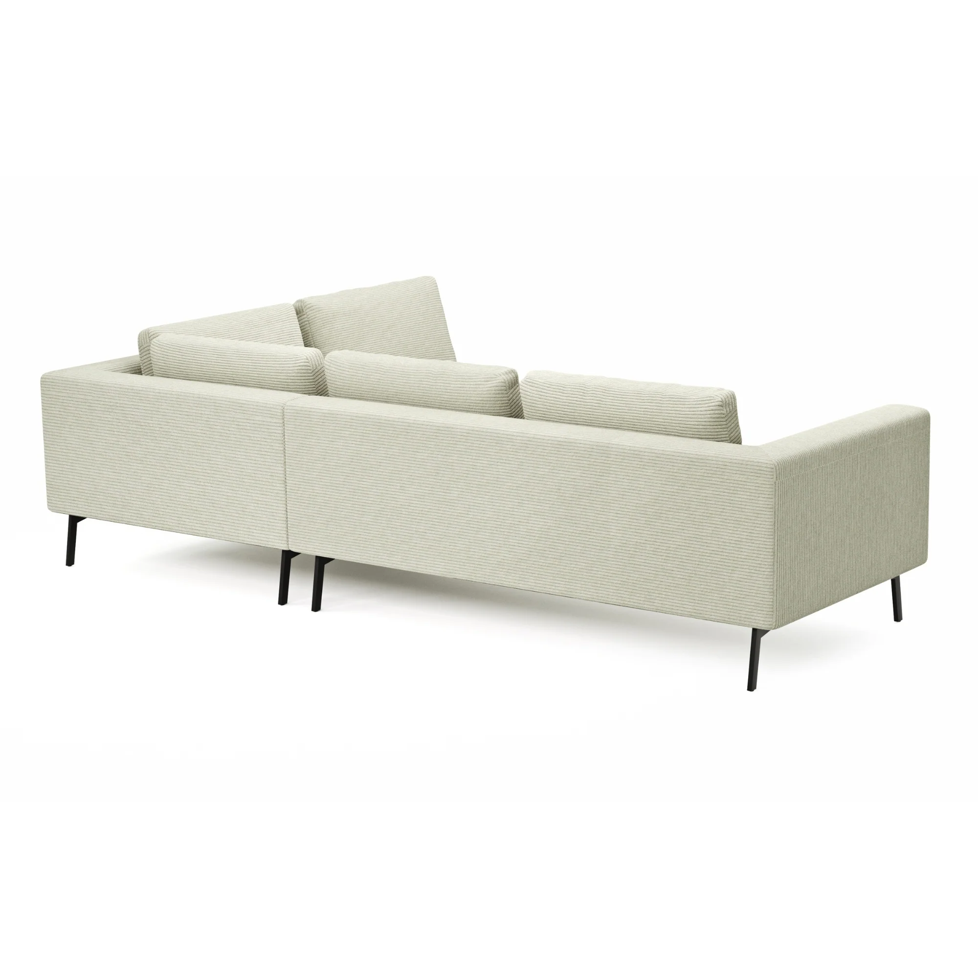 RAUM.FREUNDE Ecksofa Helmi 2,5 Sitzer mit Cord-Bezug Creme - Image 5