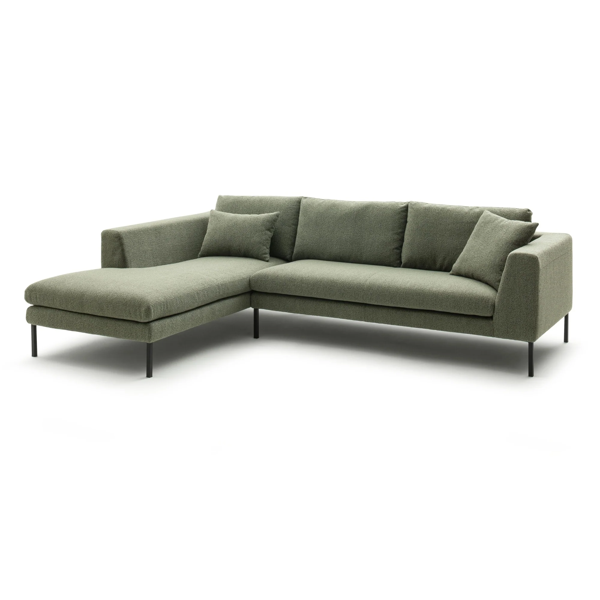 RAUM.FREUNDE Ecksofa Helmi 2,5 Sitzer mit Longchair, Stoffbezug Eukalyptus - Image 3