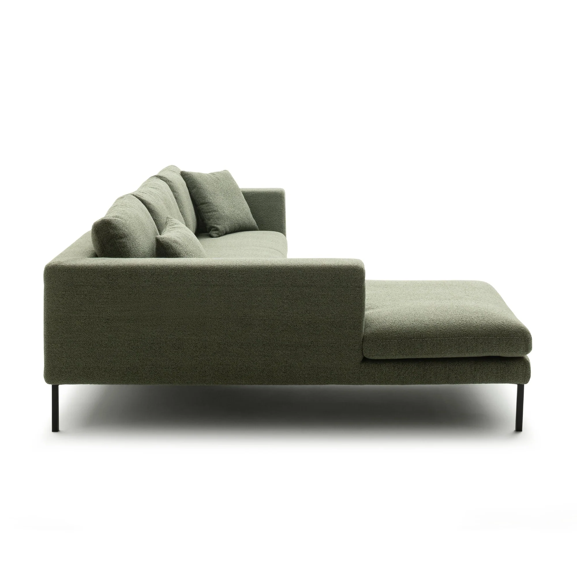 RAUM.FREUNDE Ecksofa Helmi 2,5 Sitzer mit Longchair, Stoffbezug Eukalyptus - Image 5