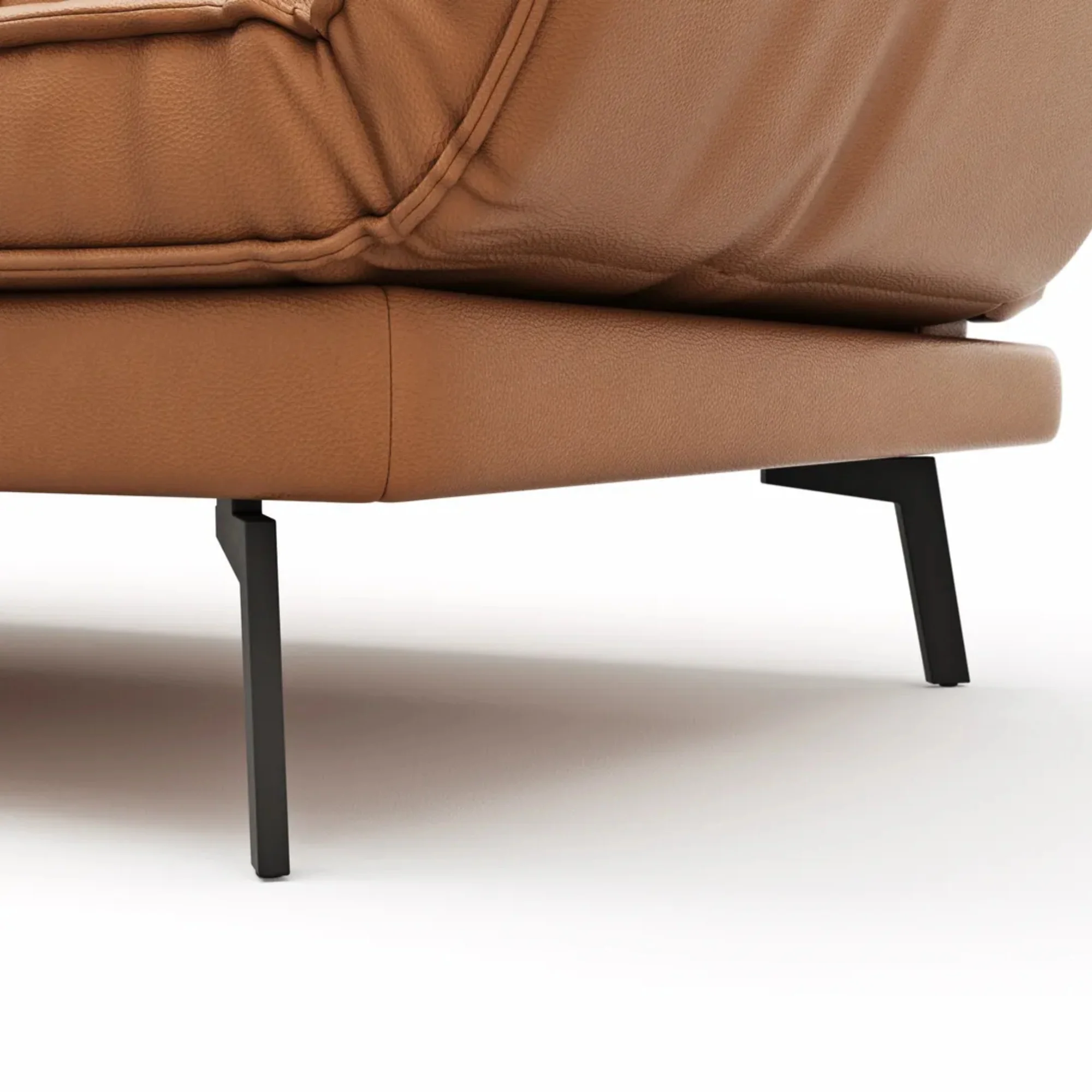 RAUM.FREUNDE Ecksofa MY, mit verstellbarer Rücken- & Armlehne + Drehsitze, Lederbezug Cognac - Image 6