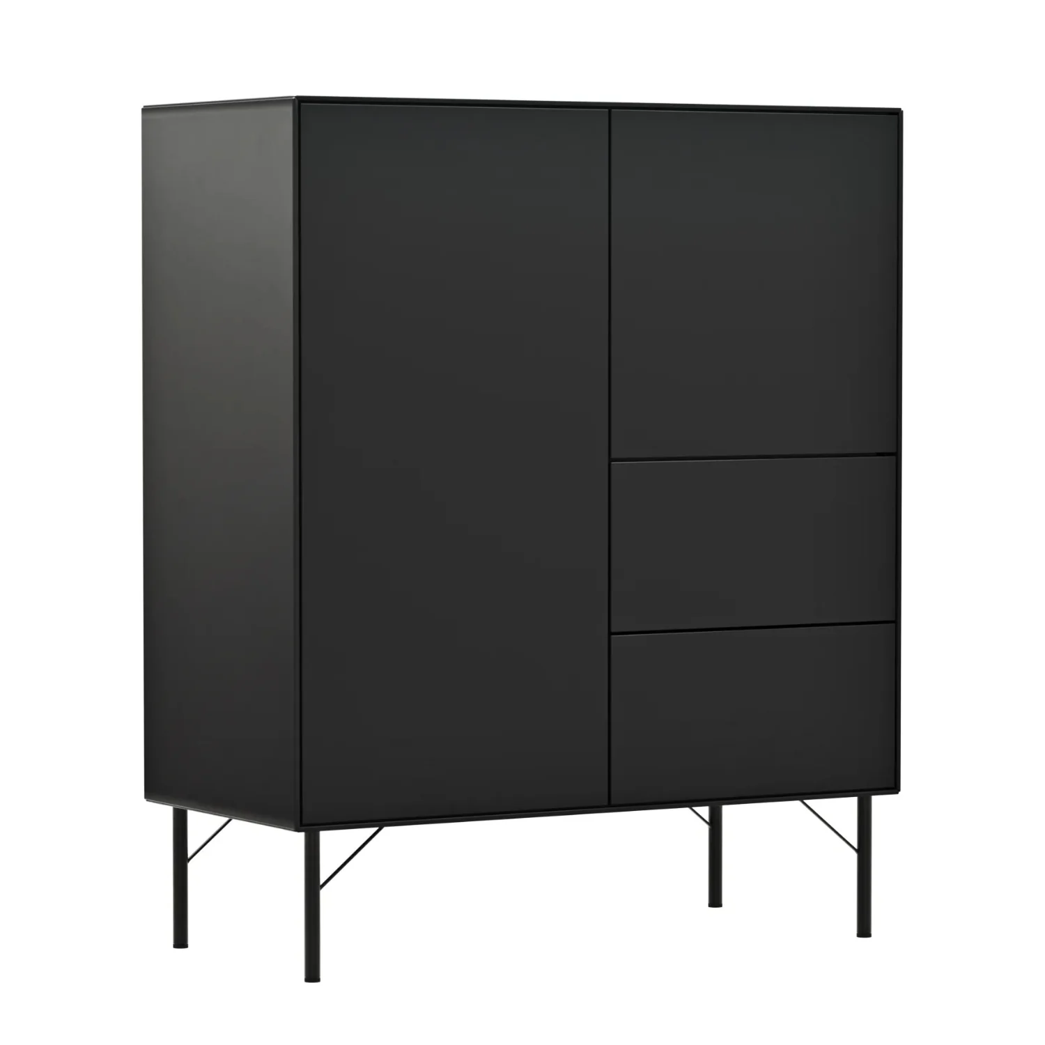 RAUM.FREUNDE Highboard Henri, 2-trg + 2 Schubladen, Push-to-open Funktion