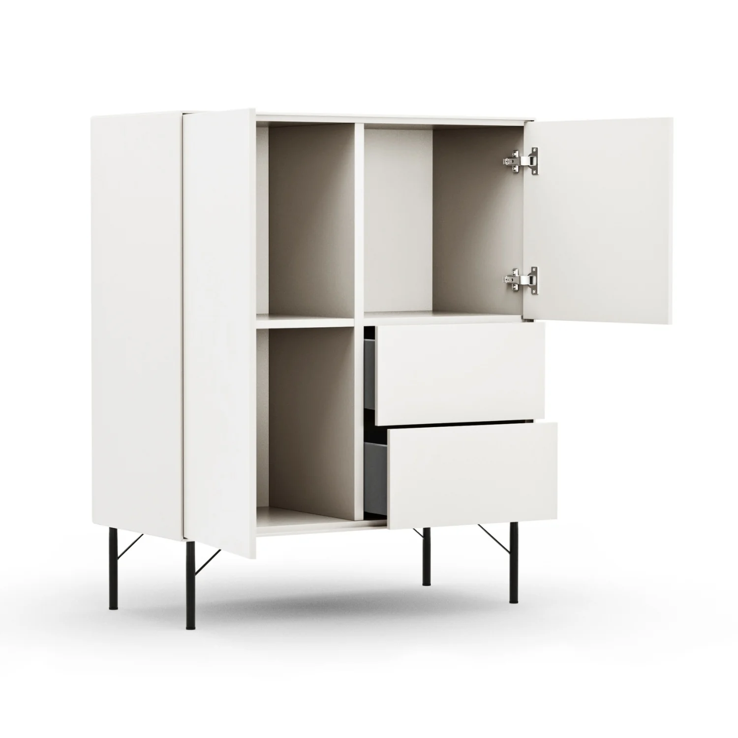 RAUM.FREUNDE Highboard Henri, 2-trg + 2 Schubladen, Push-to-open Funktion - Image 10