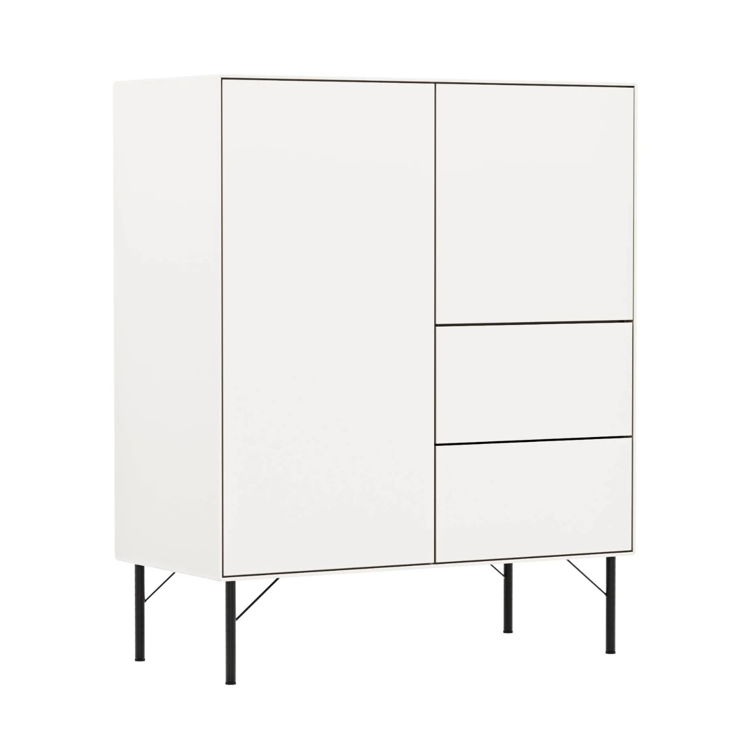 RAUM.FREUNDE Highboard Henri, 2-trg + 2 Schubladen, Push-to-open Funktion - Image 7